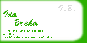 ida brehm business card